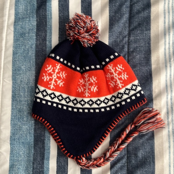 NFL (Denver Broncos) Winter Jacquard Tassel Knit Hat with Pom - Picture 2 of 4